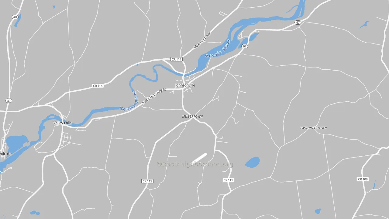 Transit Grade map of Millertown, NY