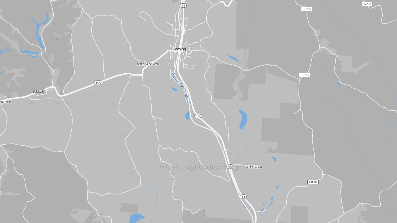 Transit Grade map of Millertown, OH
