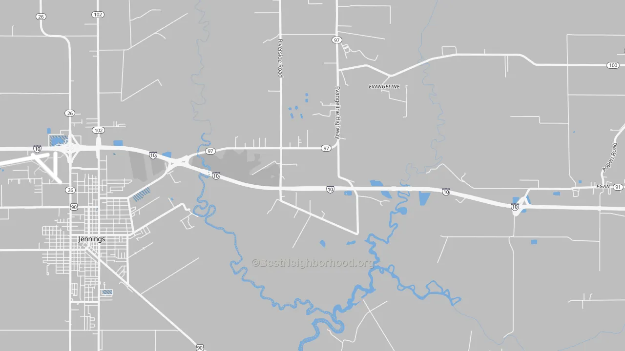 Transit Grade map of Millerville, LA