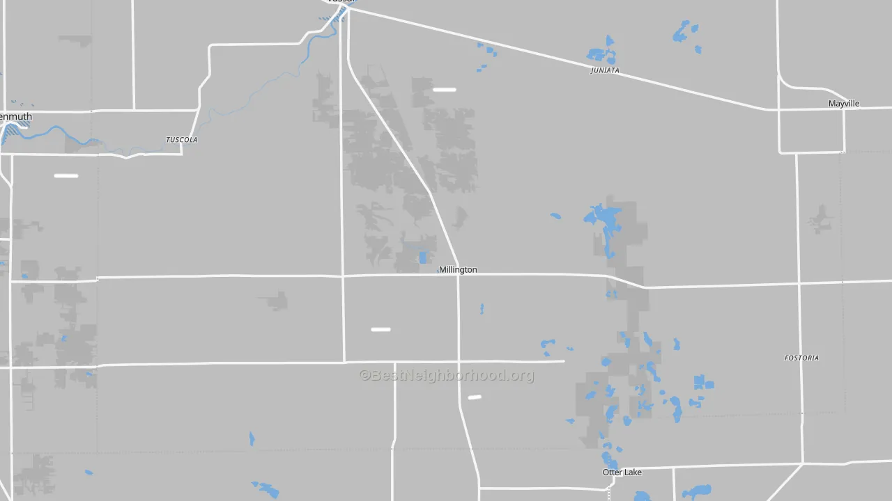 Transit Grade map of Millington, MI