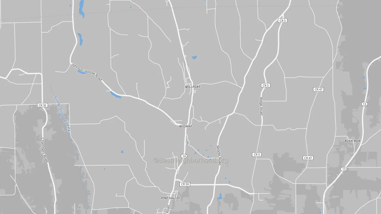 Transit Grade map of Millport, NY