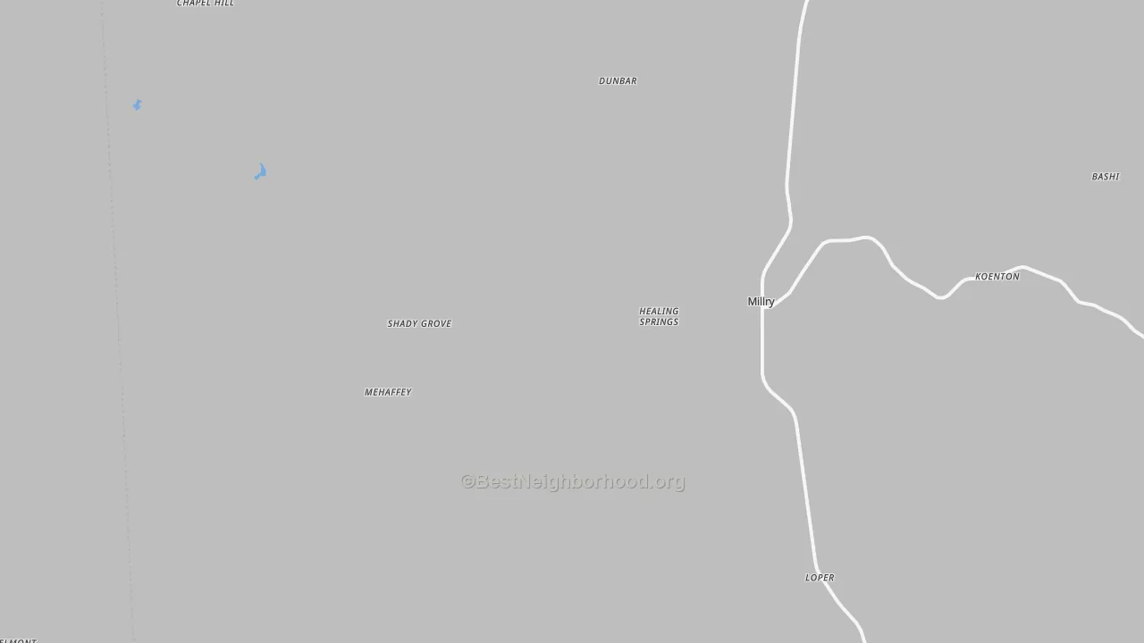 Transit Grade map of Millry, AL