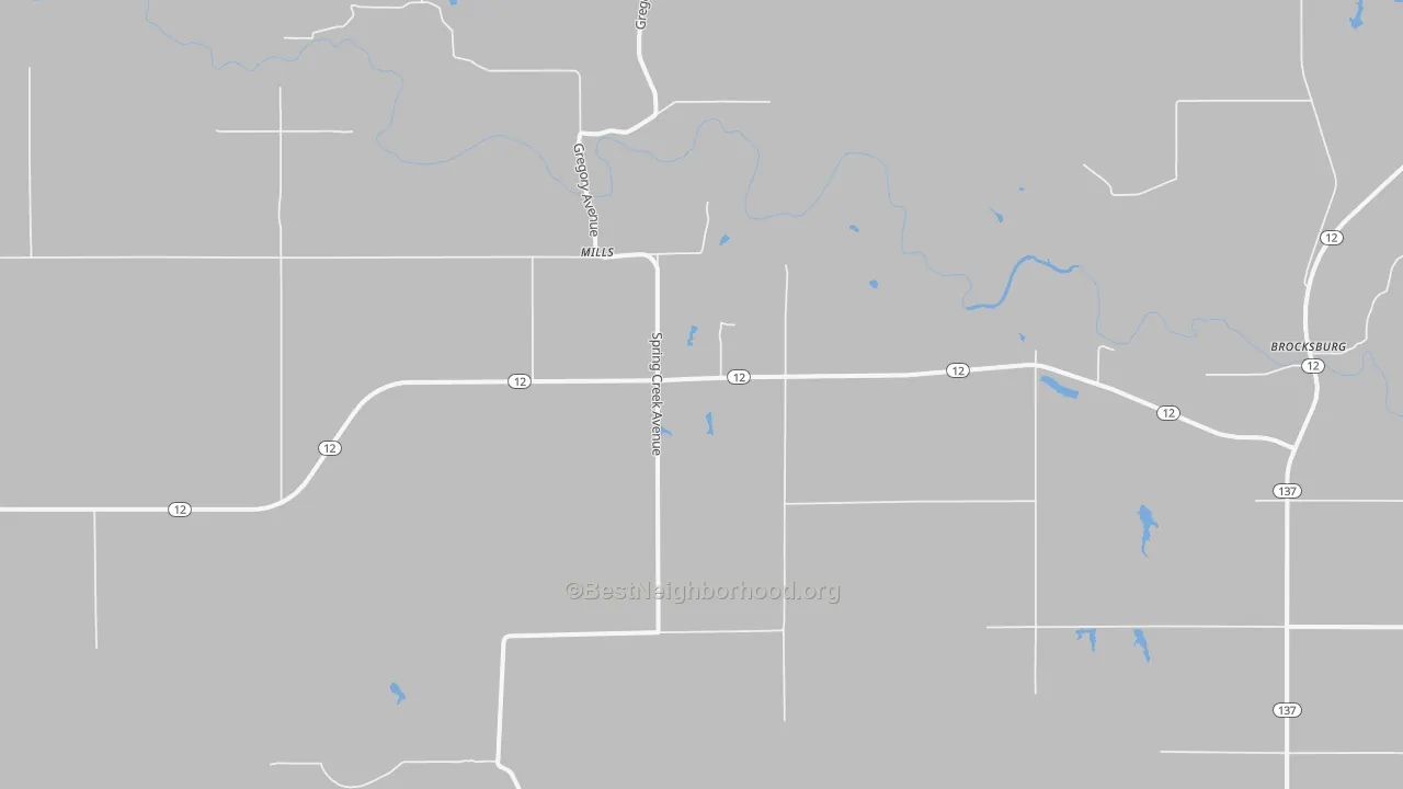 Transit Grade map of Mills, NE