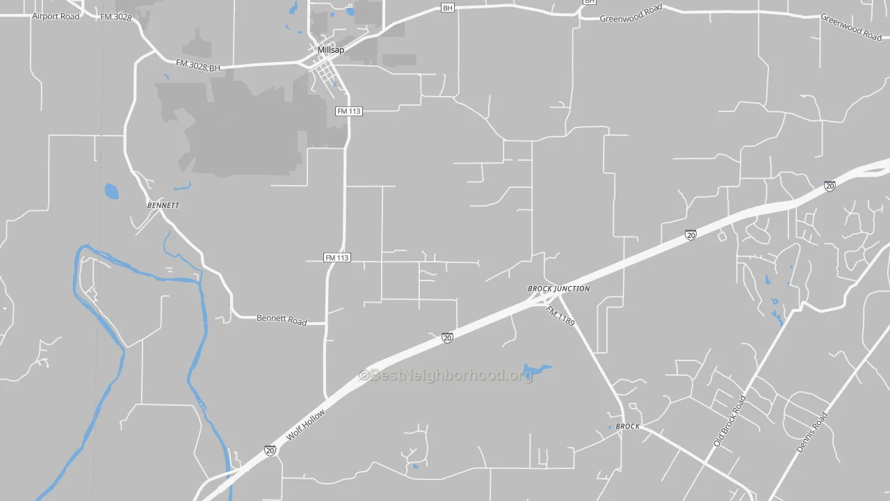 Transit Grade map of Millsap, TX
