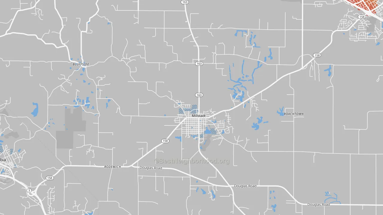 Transit Grade map of Millstadt, IL