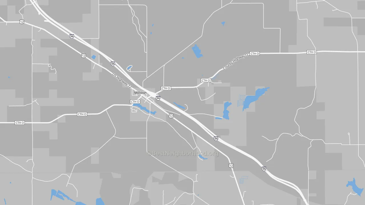 Transit Grade map of Millston, WI