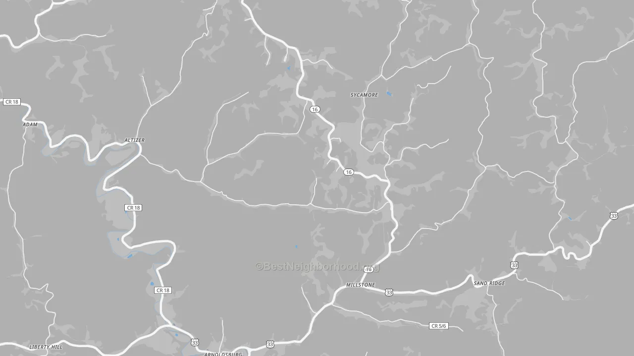 Transit Grade map of Millstone, WV