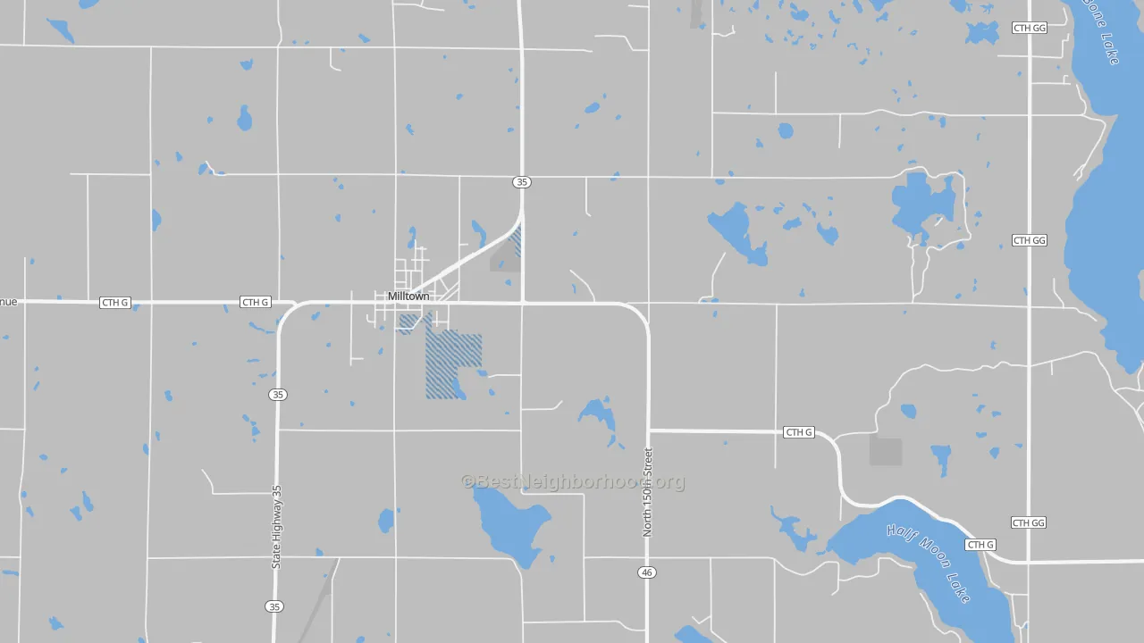 Transit Grade map of Milltown, WI
