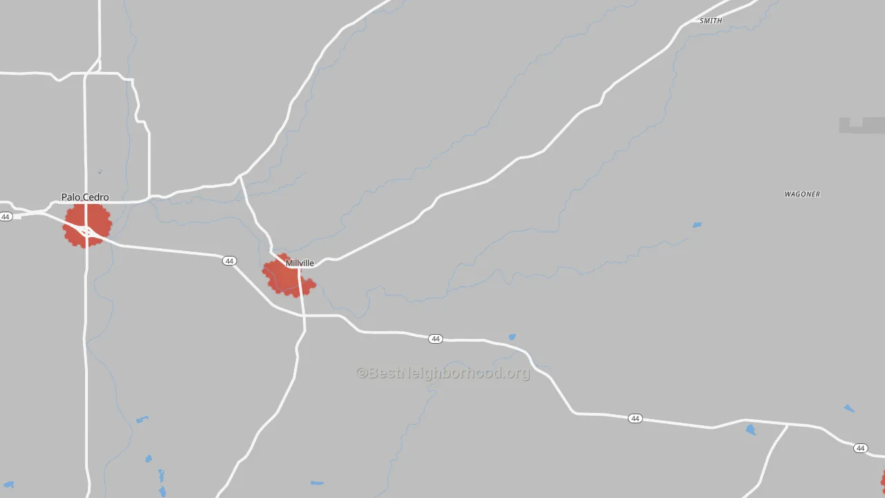 Transit Grade map of Millville, CA