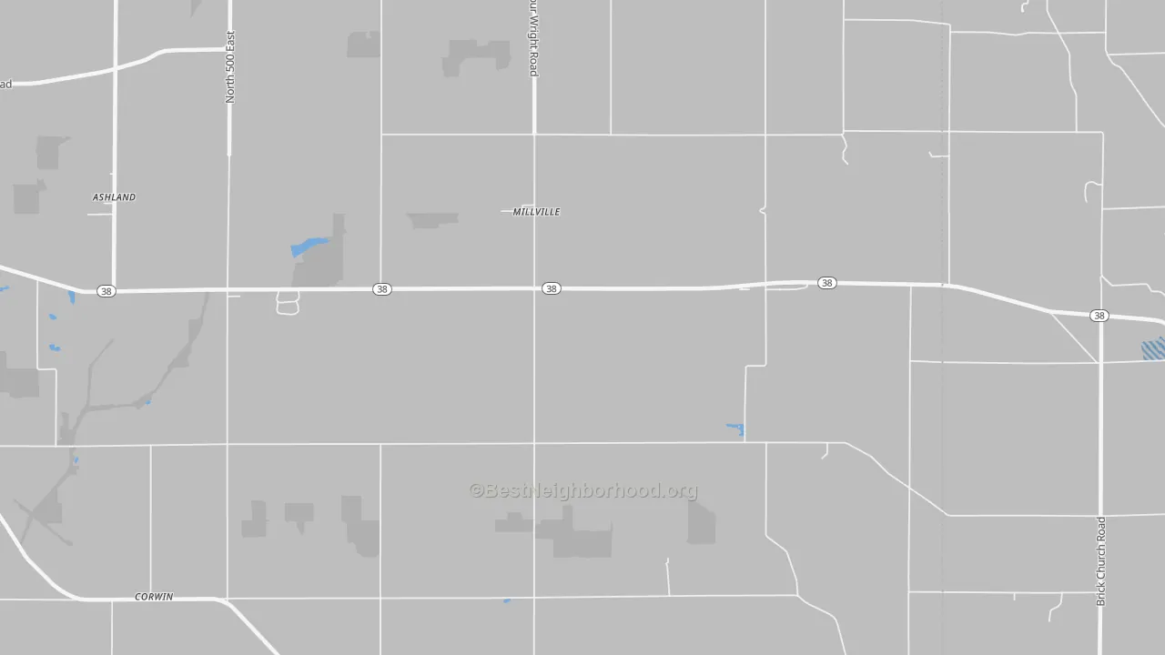 Transit Grade map of Millville, IN