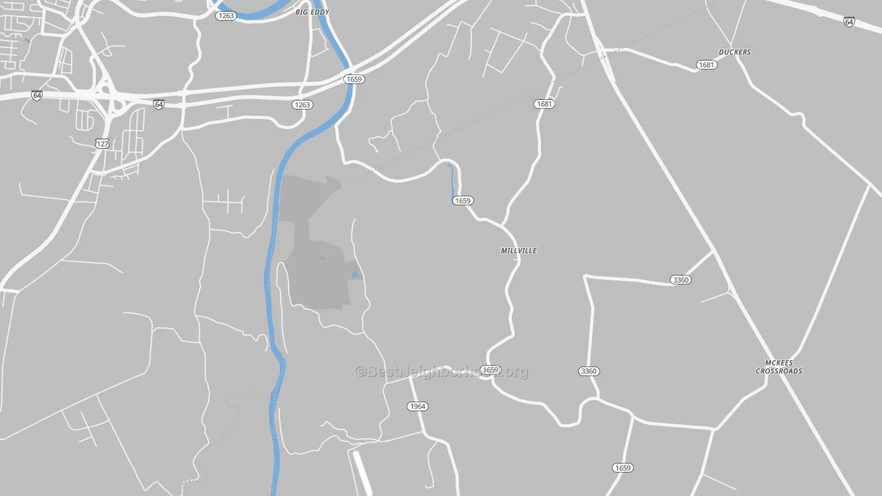 Transit Grade map of Millville, KY