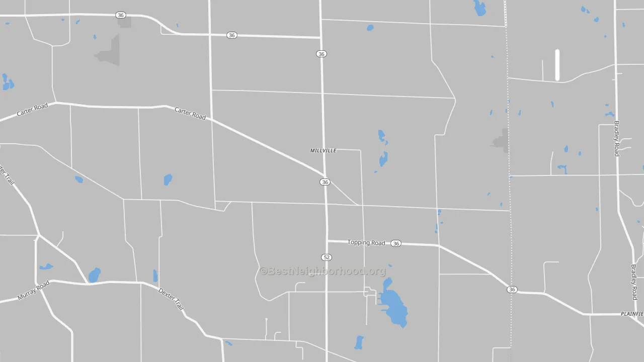 Transit Grade map of Millville, MI