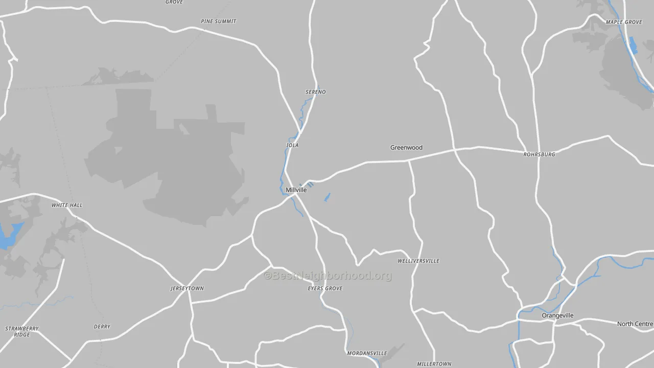 Transit Grade map of Millville, PA