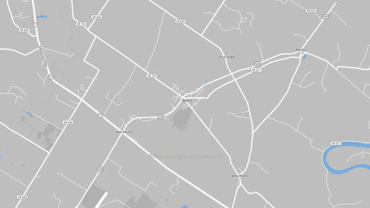 Transit Grade map of Millwood, VA