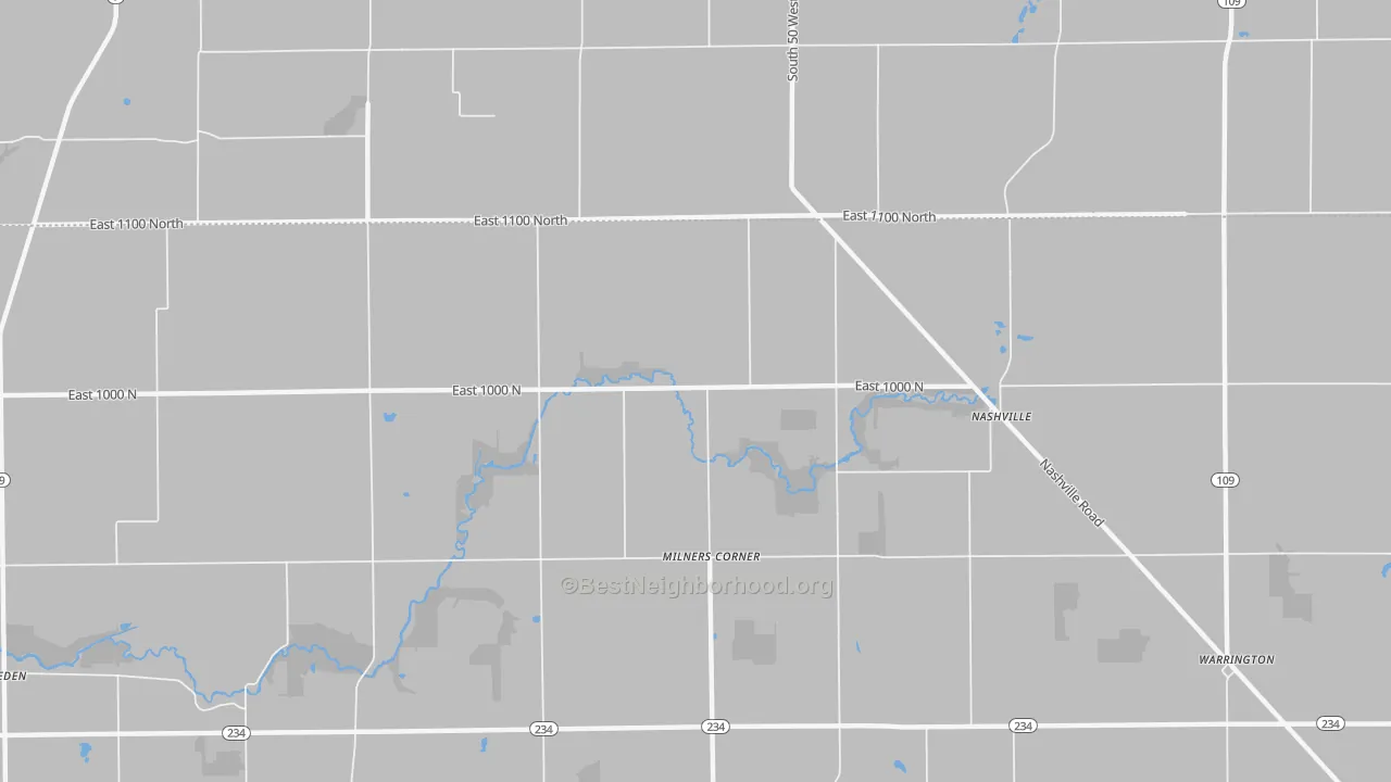 Transit Grade map of Milners Corner, IN