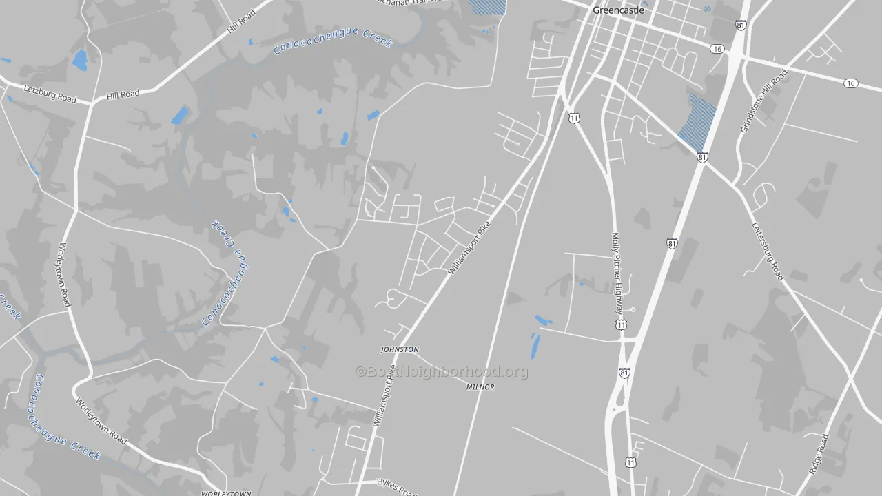 Transit Grade map of Milnor, PA