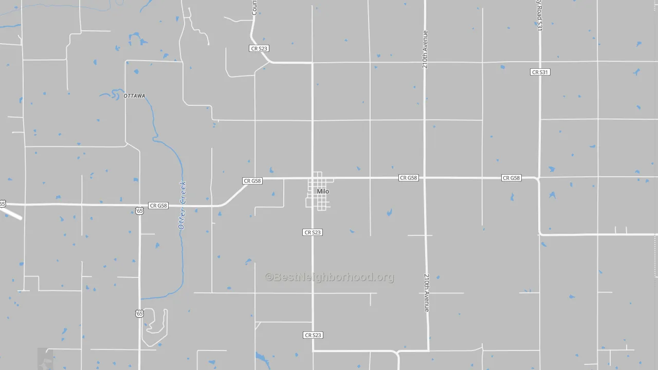 Transit Grade map of Milo, IA