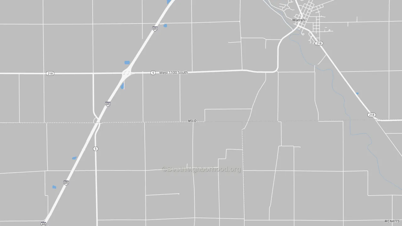 Transit Grade map of Milo, IN