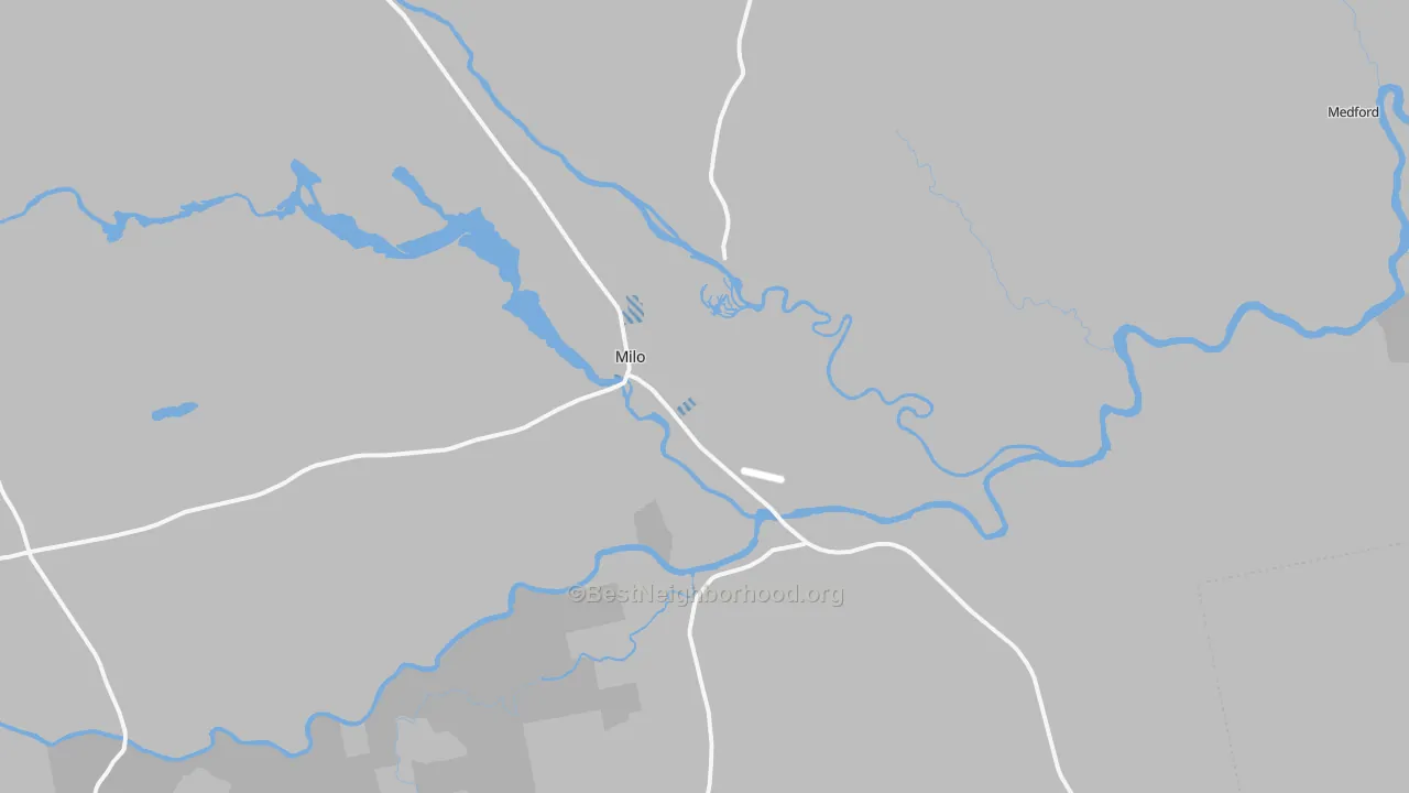 Transit Grade map of Milo, ME