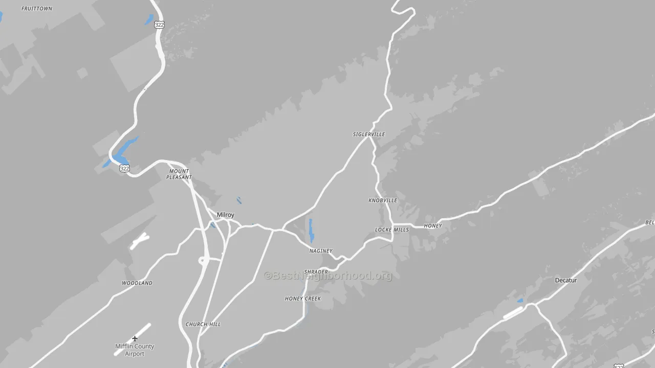 Transit Grade map of Milroy, PA