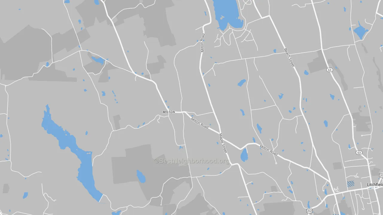 Transit Grade map of Milton, CT