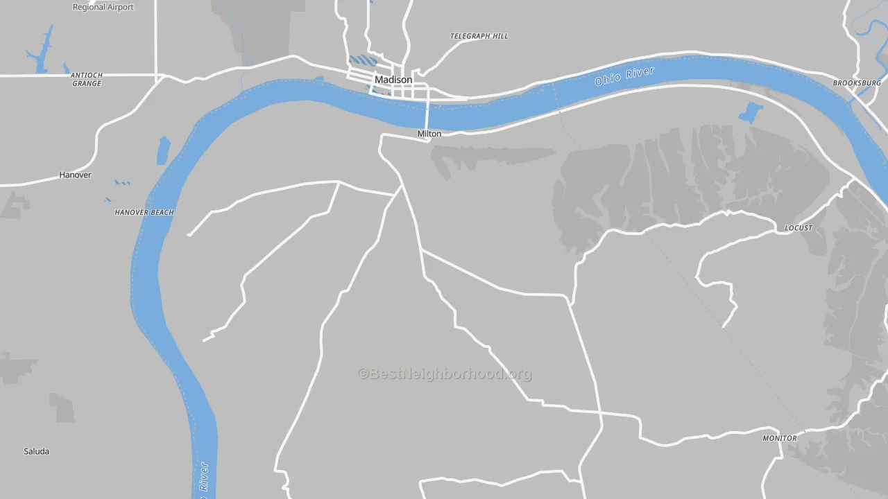 Transit Grade map of Milton, KY