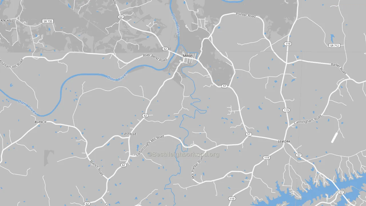 Transit Grade map of Milton, NC