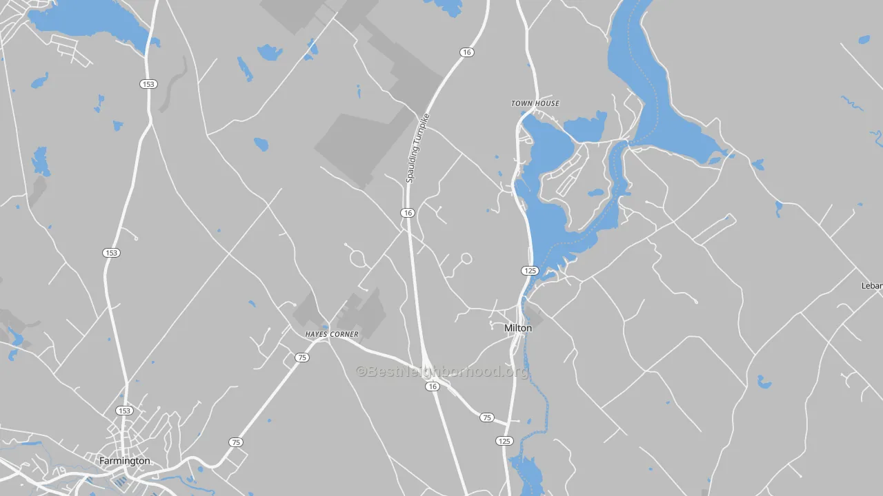 Transit Grade map of Milton, NH