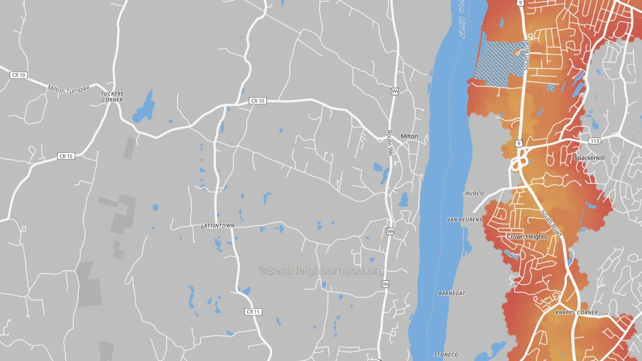Transit Grade map of Milton, NY