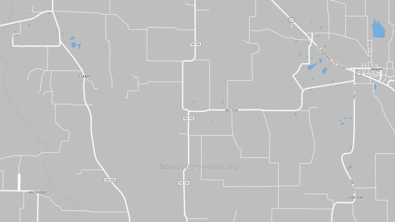 Transit Grade map of Milton, TX