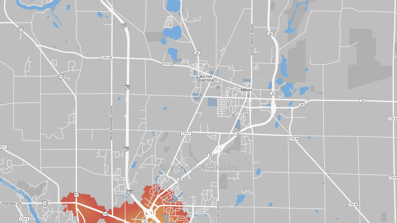 Transit Grade map of Milton, WI
