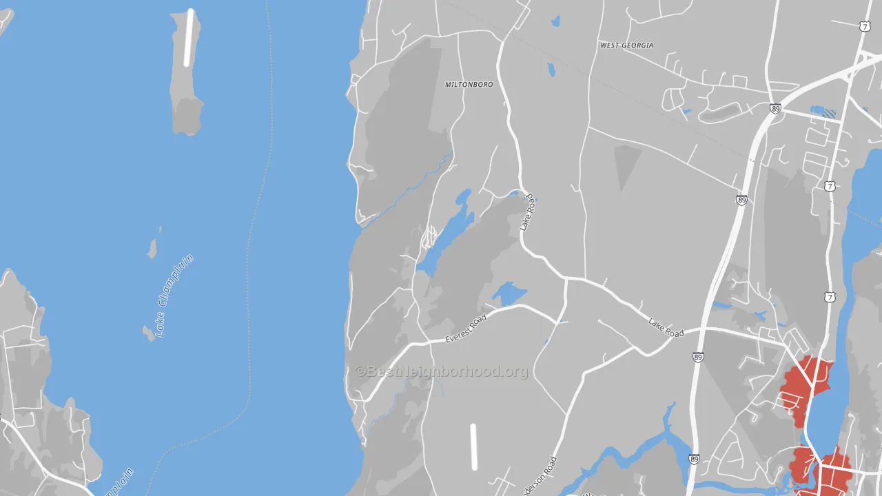 Transit Grade map of Miltonboro, VT