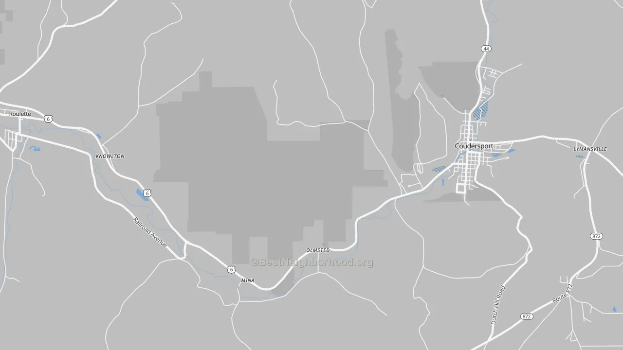 Transit Grade map of Mina, PA