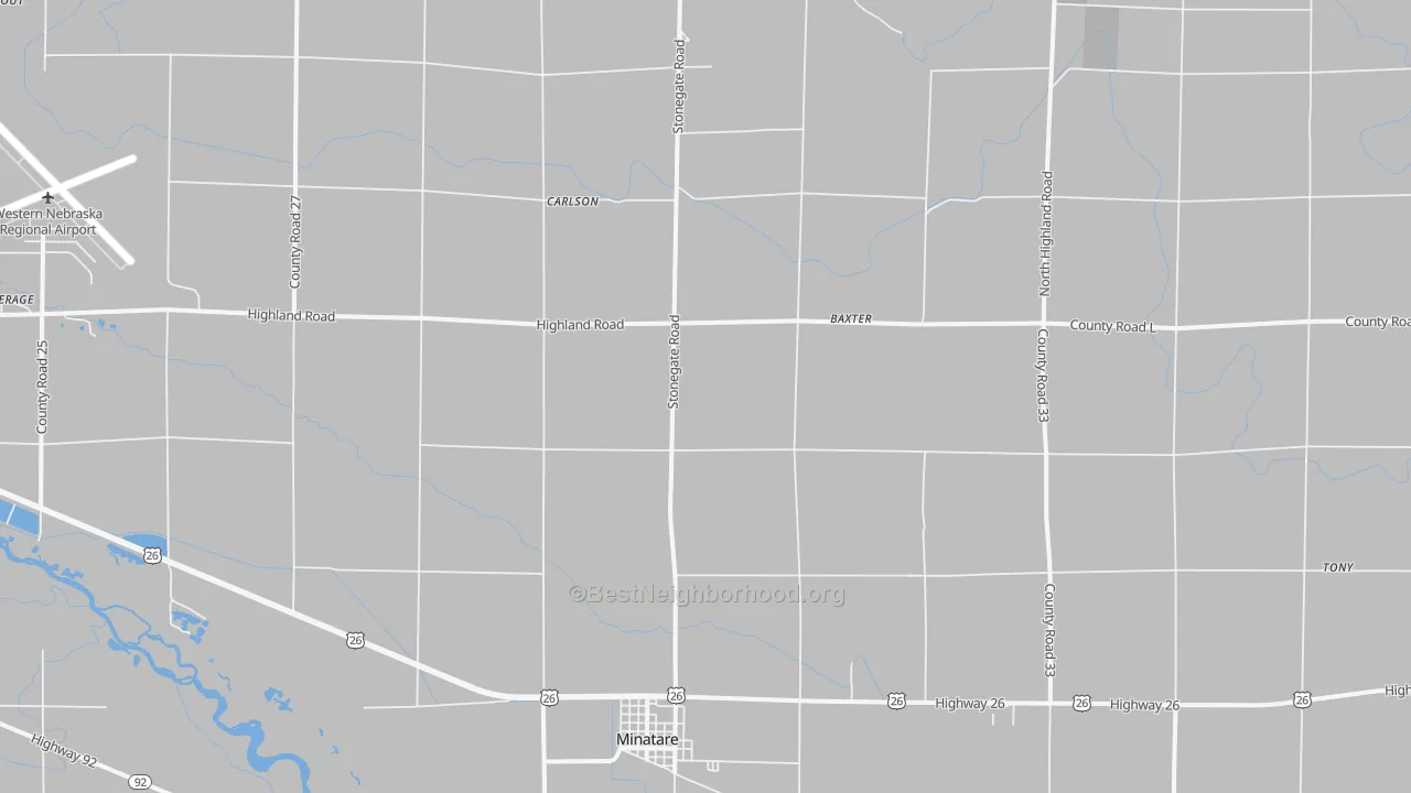 Transit Grade map of Minatare, NE