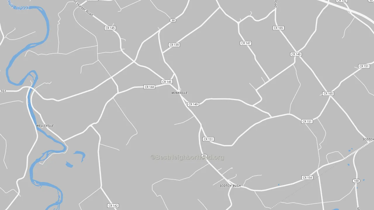 Transit Grade map of Minaville, NY
