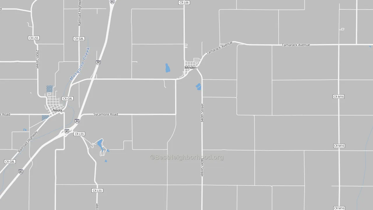 Transit Grade map of Minden, IA