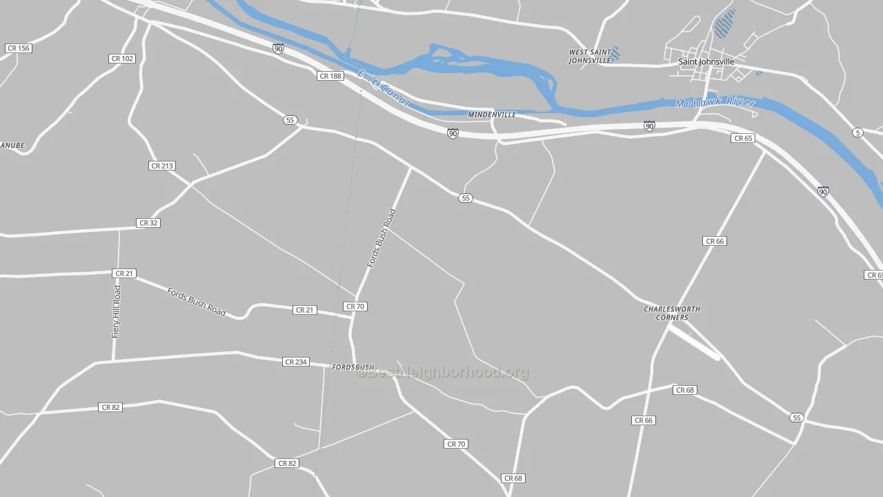 Transit Grade map of Mindenville, NY