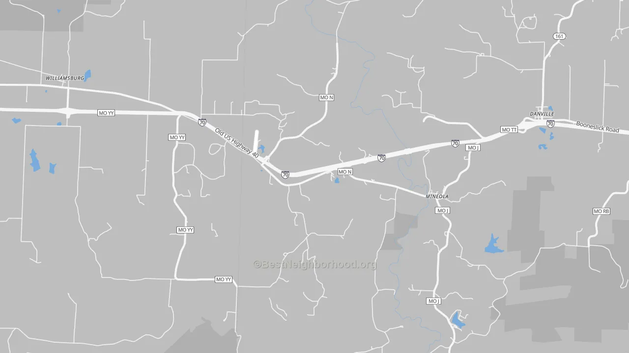 Transit Grade map of Mineola, MO