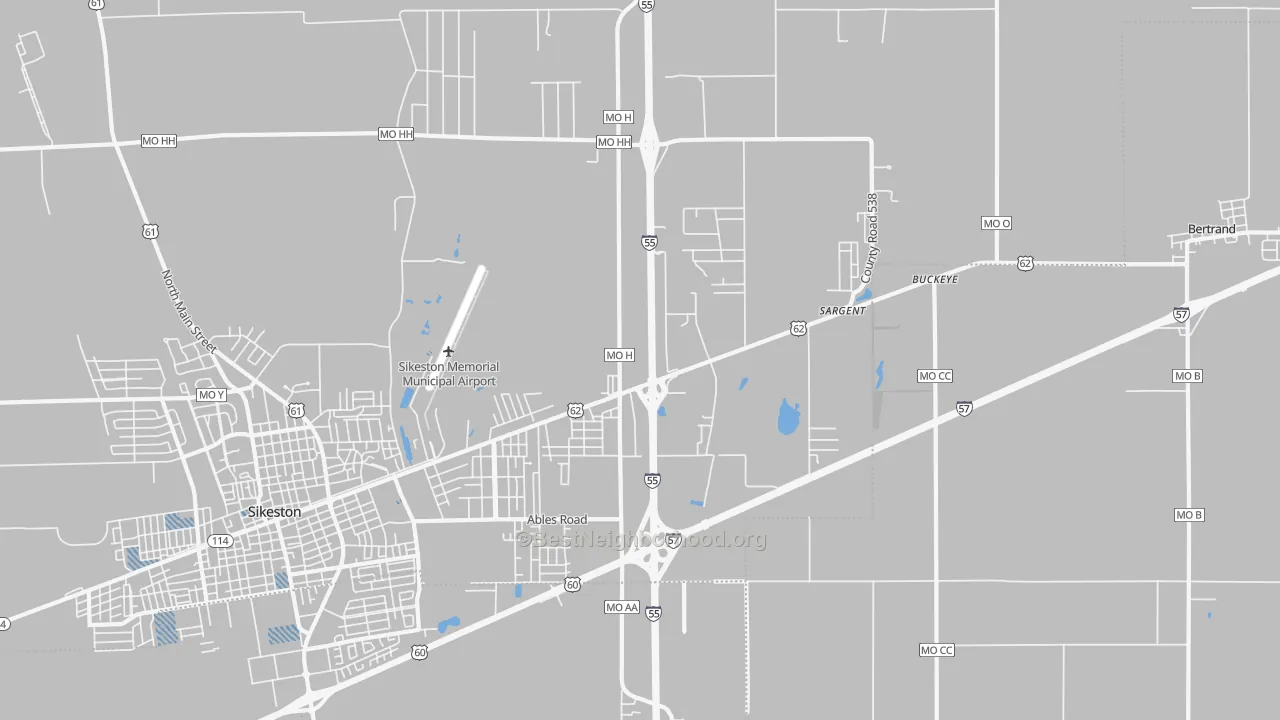 Transit Grade map of Miner, MO