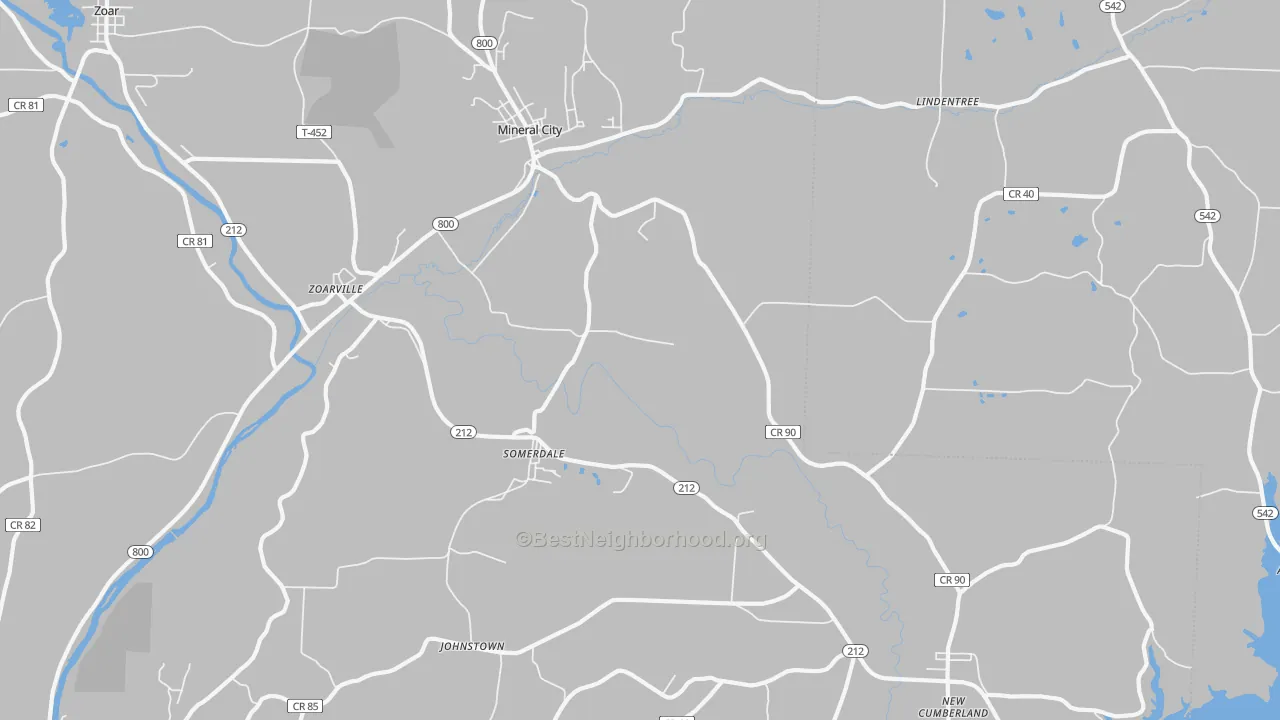 Transit Grade map of Mineral City, OH
