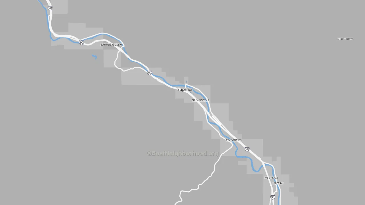 Transit Grade map of Mineral County, MT