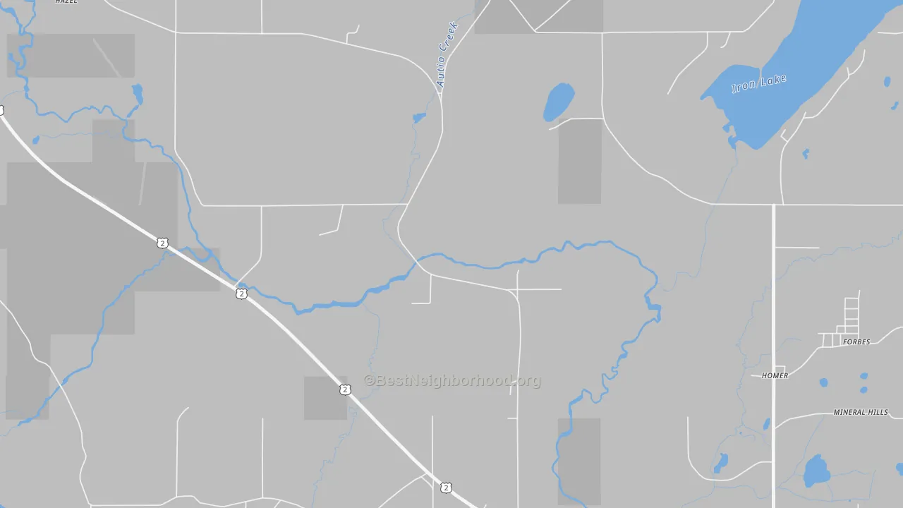Transit Grade map of Mineral Hills, MI