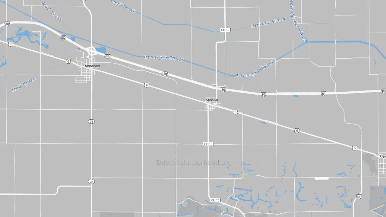 Transit Grade map of Mineral, IL