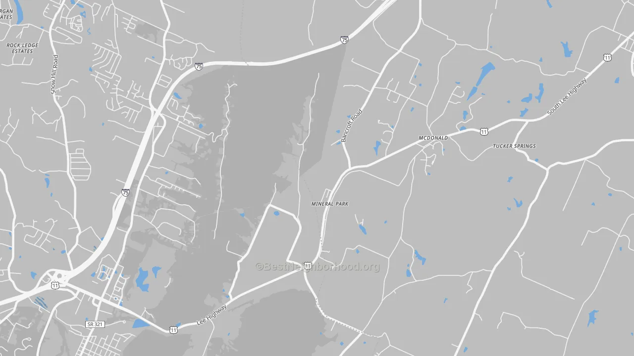 Transit Grade map of Mineral Park, TN