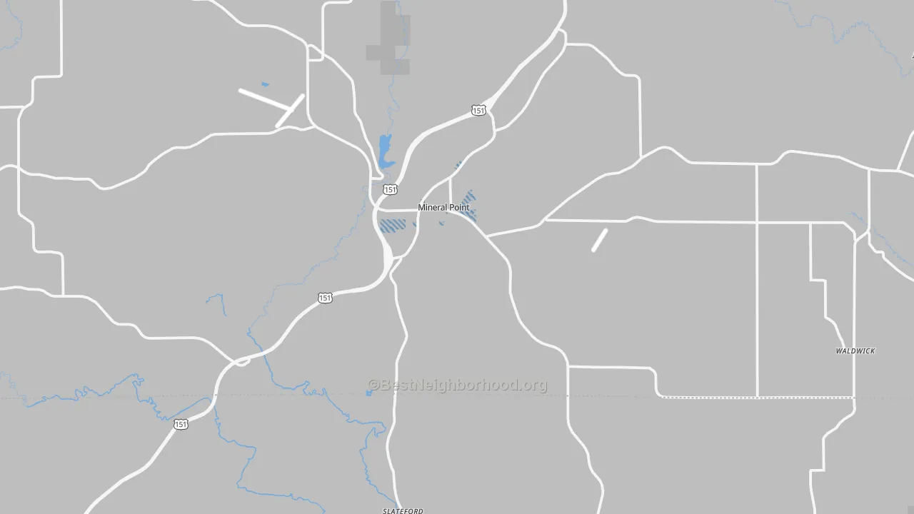 Transit Grade map of Mineral Point, WI
