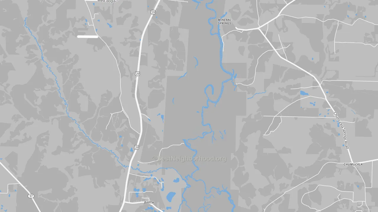 Transit Grade map of Mineral Springs, FL
