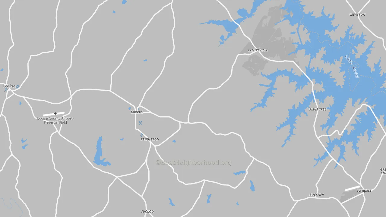 Transit Grade map of Mineral, VA