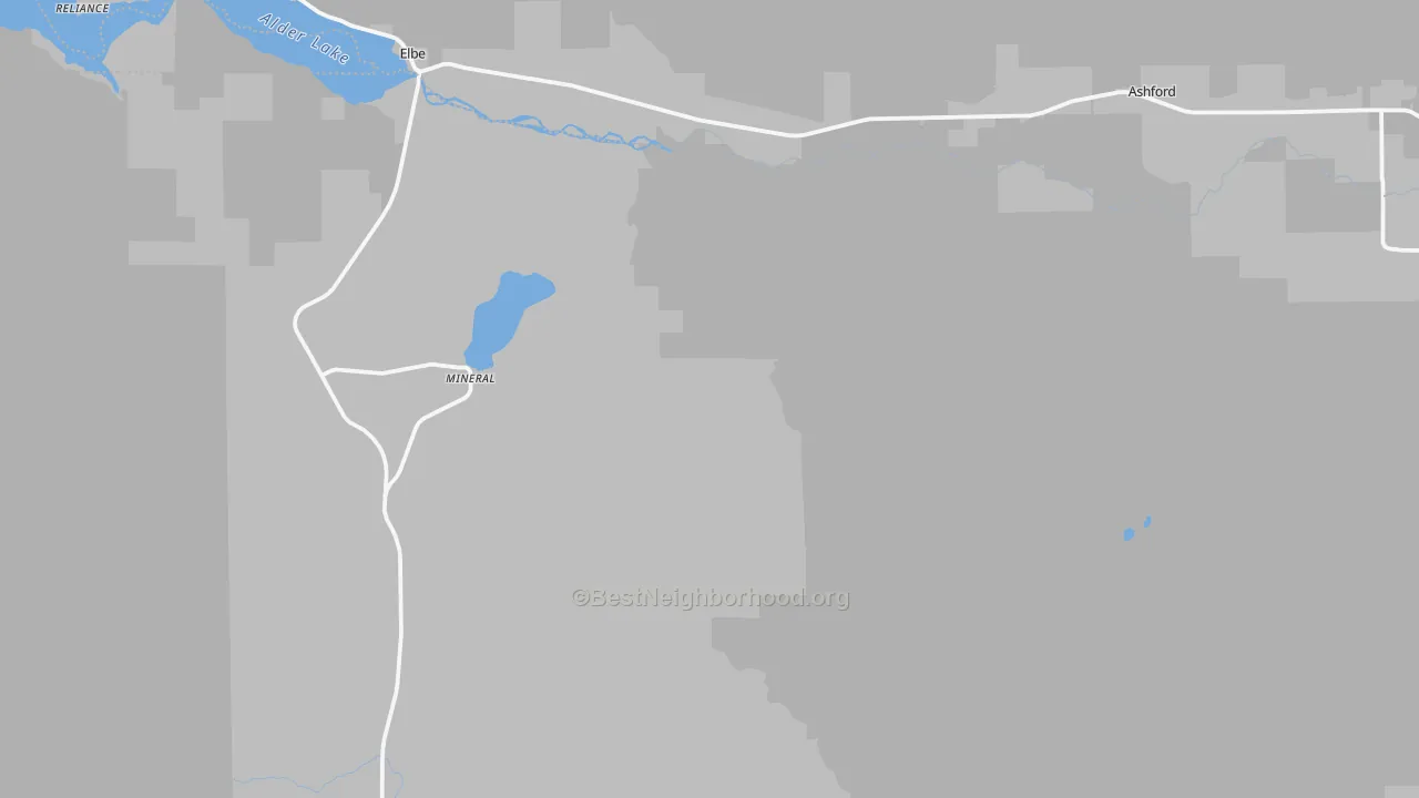 Transit Grade map of Mineral, WA