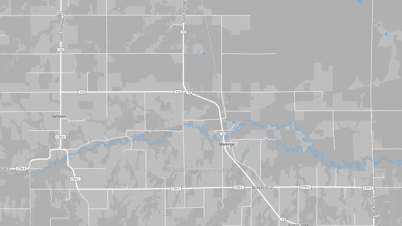 Transit Grade map of Minersville, WI