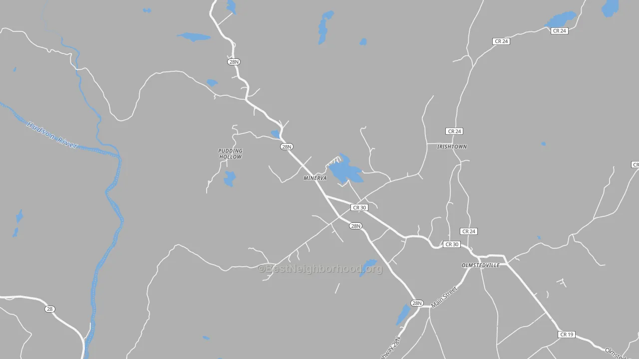 Transit Grade map of Minerva, NY